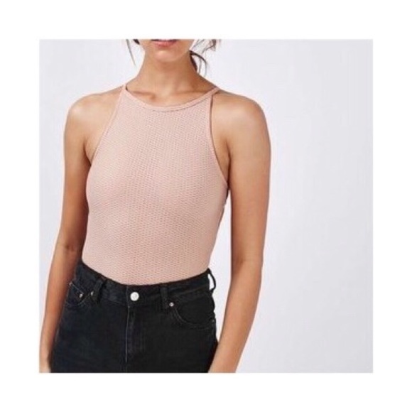 Topshop Tops - ⚡️3 for $10 sale!⚡️ Topshop Peach Pink Nude Airtex Bodysuit